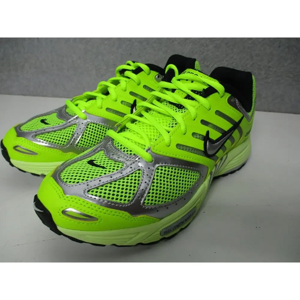 Nike Air Pegasus 2005 Volt Metallic Silver Black Sneakers Shoes Womens Sz 8